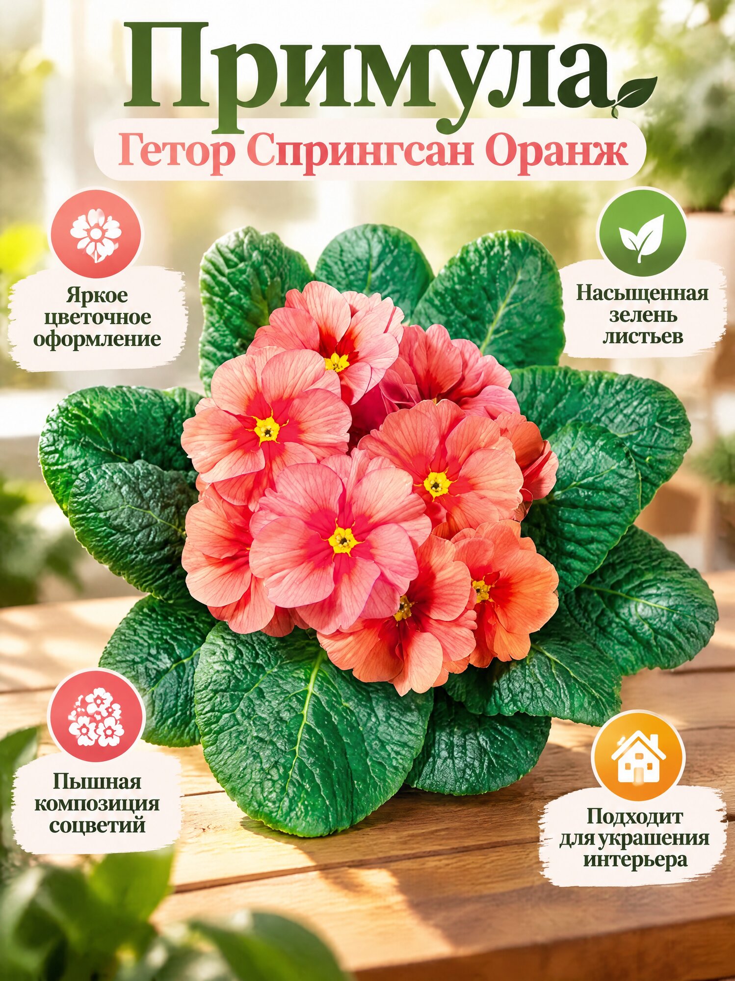 Примула Гетор Спрингсан Оранж