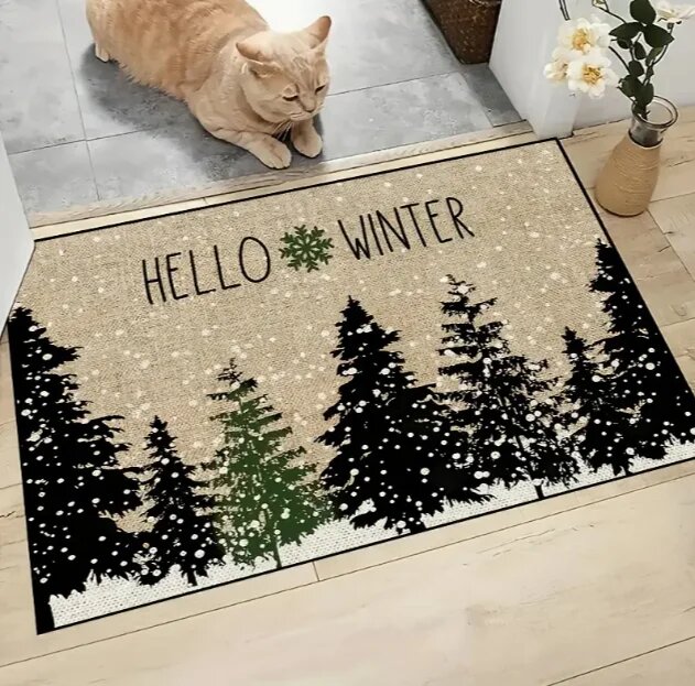 Коврик для прихожей "Hello Winter", 100% полиэстер, цвет 5