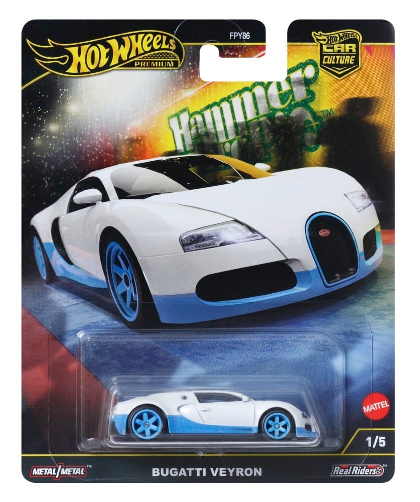 Игрушечная машинка Hot Wheels premium культовые автомобили Bugatti Veyron HRW06, масштаб 1:64