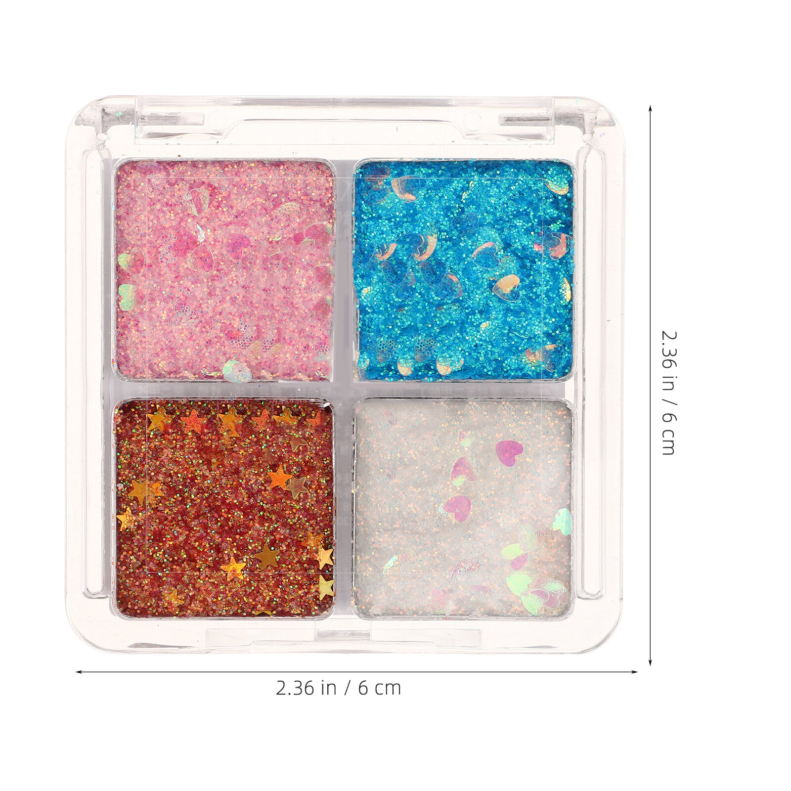 Палитра Теней Для Глаз С Глиттером 25 Цветов 6.00X6.00X0.90Cm