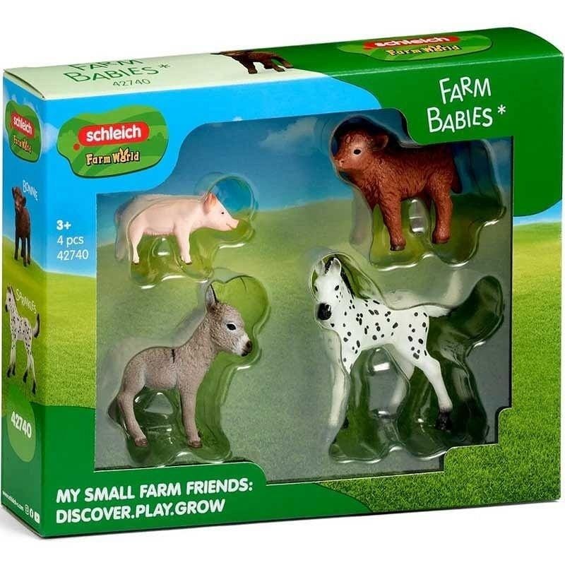 Фигурка Schleich Farm World "Детёныши сельскохозяйственных животных" набор фигурок 42740, 4 фигурки