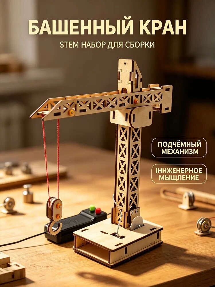 Набор для опытов и сборки моделей STEM из дерева для детей, DIY конструктор