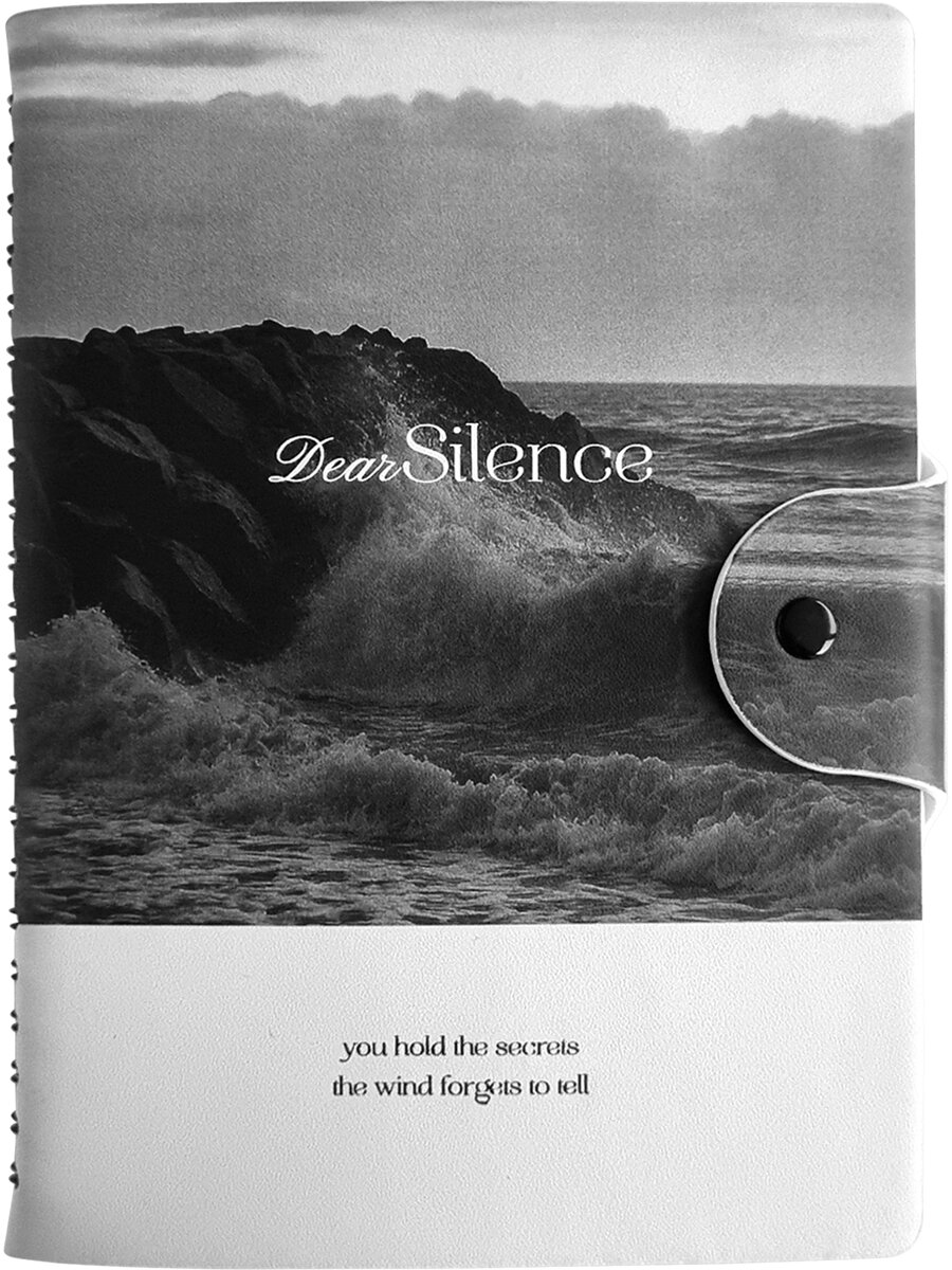 Бизнес-тетрадь А5 96л 140*200 "Silence. Волна", иск. кожа, мягк. переплет, полускр. спираль, клетка