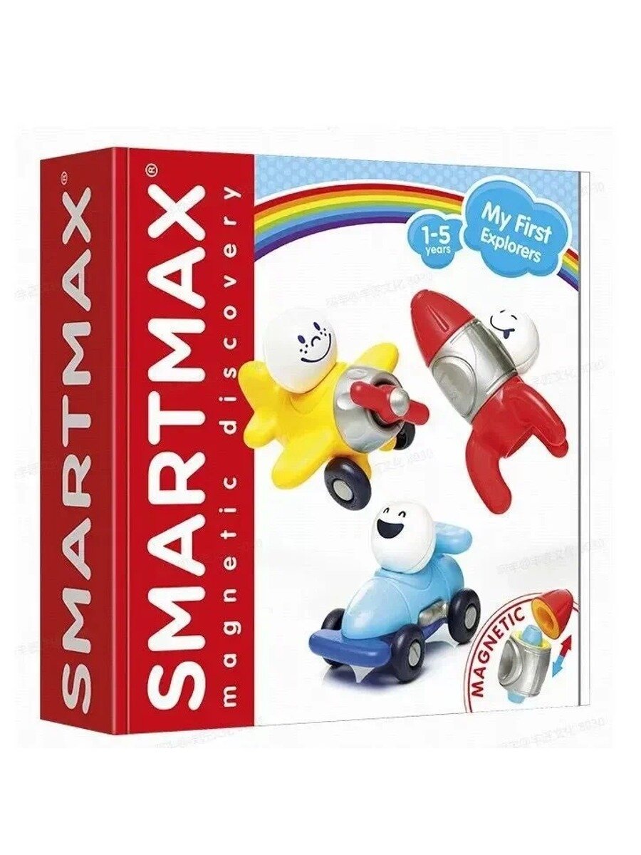 Магнитный конструктор для мальчиков, девочек и малышей/SmartMax мои первые сафари животные, 18 частей