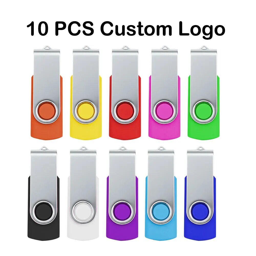USB-флешки Creative 128 ГБ, металлические, с возможностью нанесения 8GBX10PCS, Мульти, Mix Color
