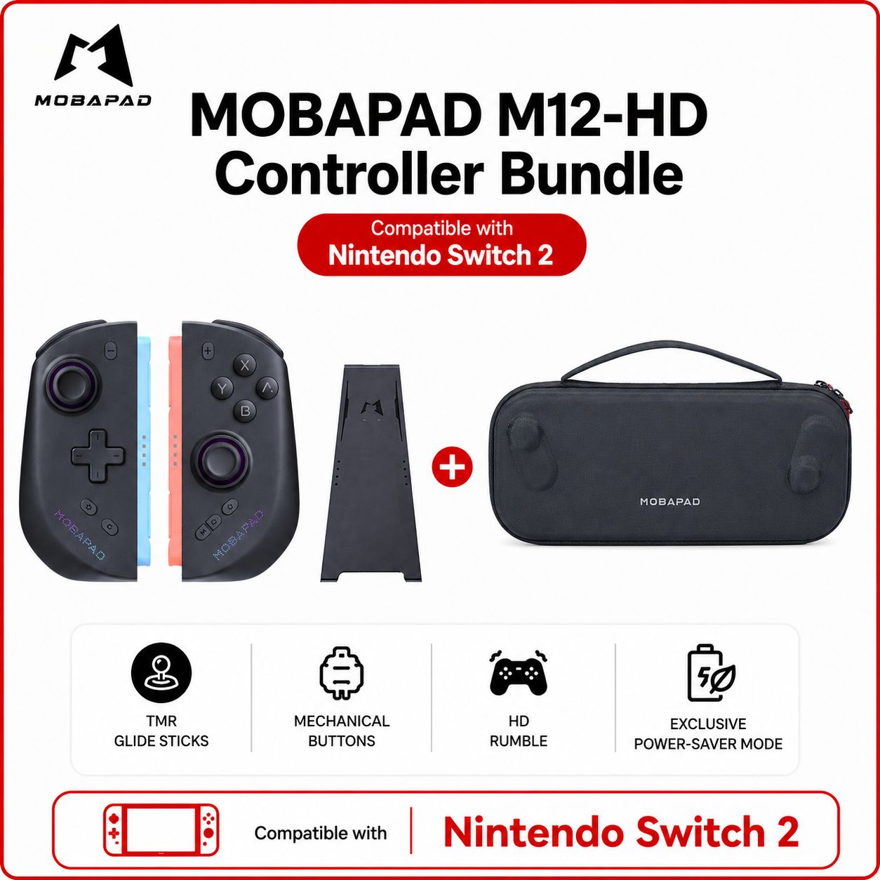 MOBAPAD M12-HD Игровой контроллер консоли Nintendo Switch 2 с TMR-джойстиком, механическими кнопками, HD, Jypad switch 2