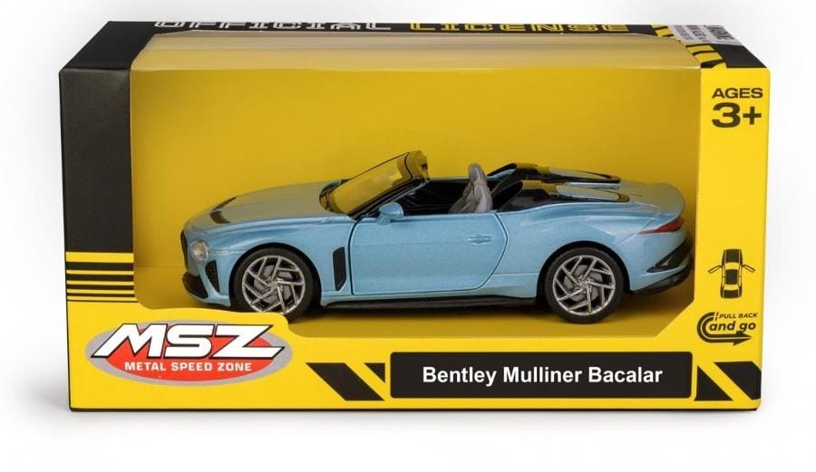 Игрушечная машинка Daffi MSZ Bentley Mulliner Bacalar, синий, 1:32