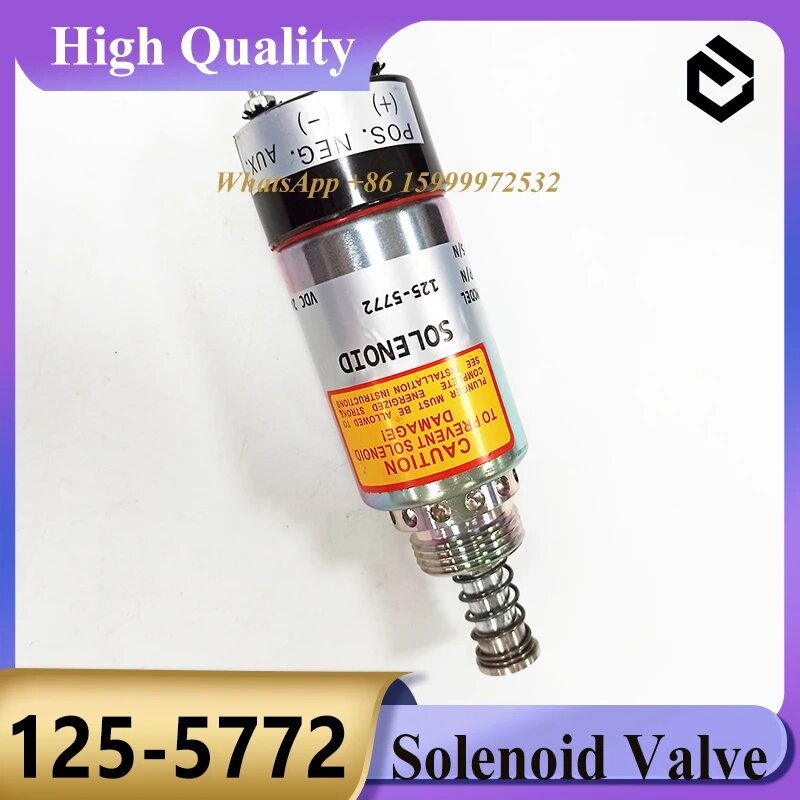 Клапан остановочный соленоидный 24V 12V 125-5772 1255772 для Caterpillar CAT 3116 3114 3126 574 550 570 580