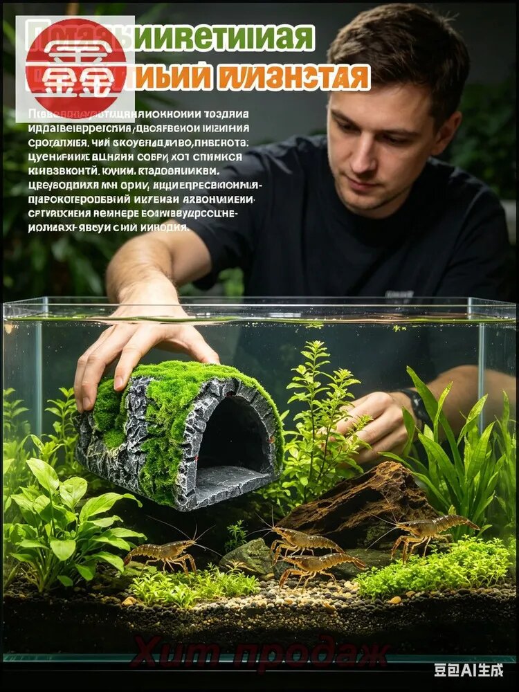 Укрытие для аксолотля из смолыаквариум для аксолотля 1 штука