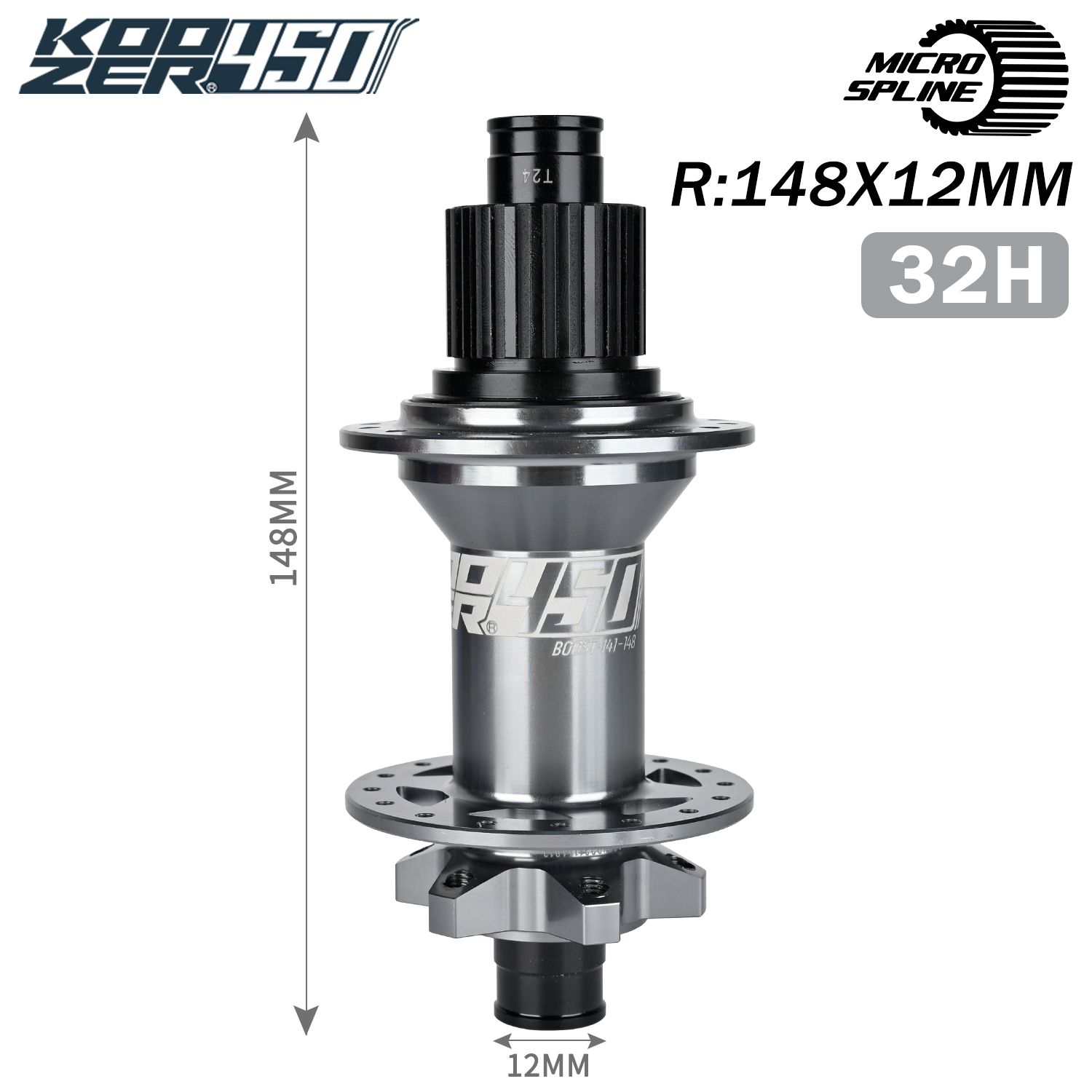 Велосипедные втулки KOOZER 450 BOOST горный велосипед 6 лапок 120HD 28/32 отверстия HG XD MS 8/9/10/11/12 скоростей 110*15 148*12 мм XM490 Обновленные