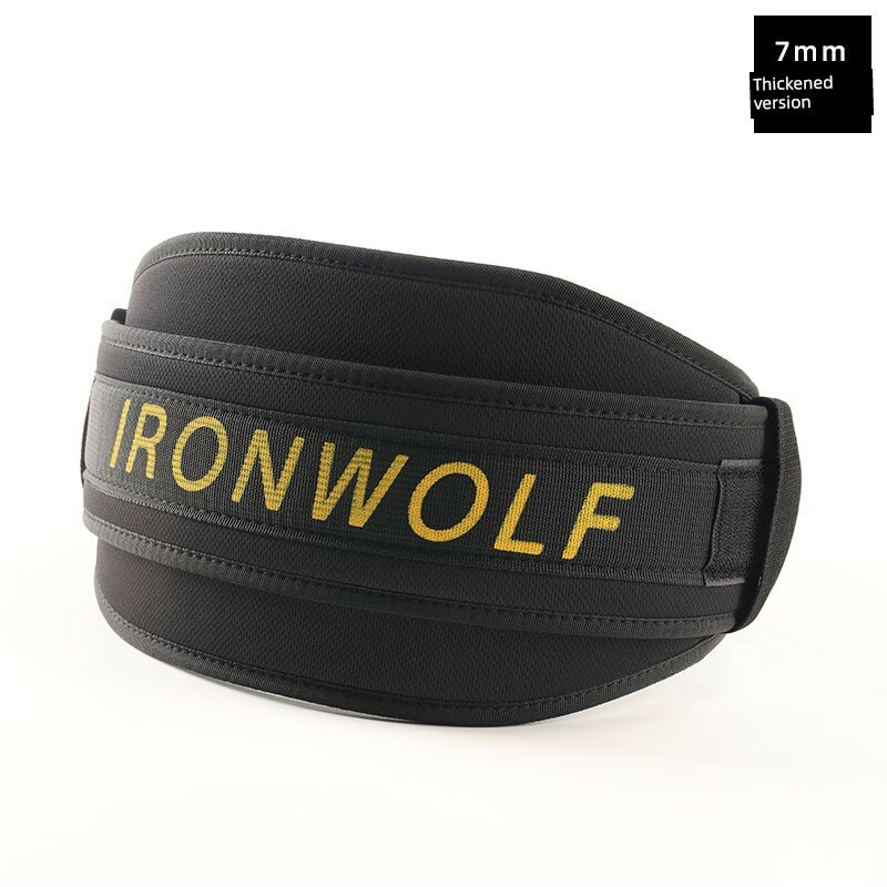 IRONWOLF Толстый пояс для пауэрлифтинга 7 мм Черный M размер 80-90 см для тренировок
