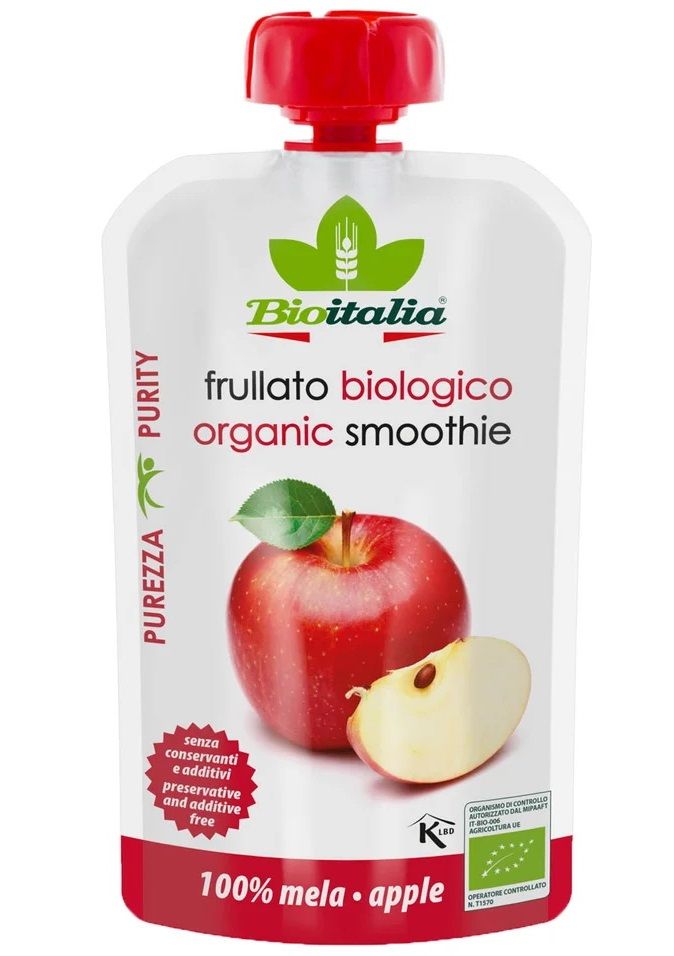Пюре BIOITALIA из яблока (смузи) /дой-пак/ 120г