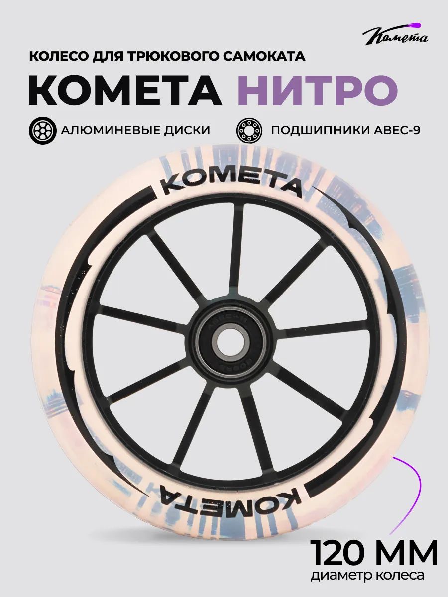 Колесо на трюковой самокат 120/28 мм с подшипниками
