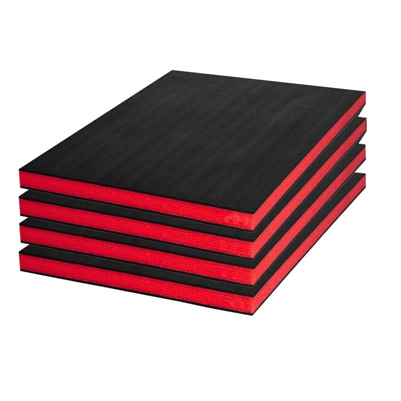 Поролон для ящика с инструментами, набор из 4 шт, размеры 40x30x2,5 см / "вкладыши" из вспененного полиэтилена для жестких кейсов.