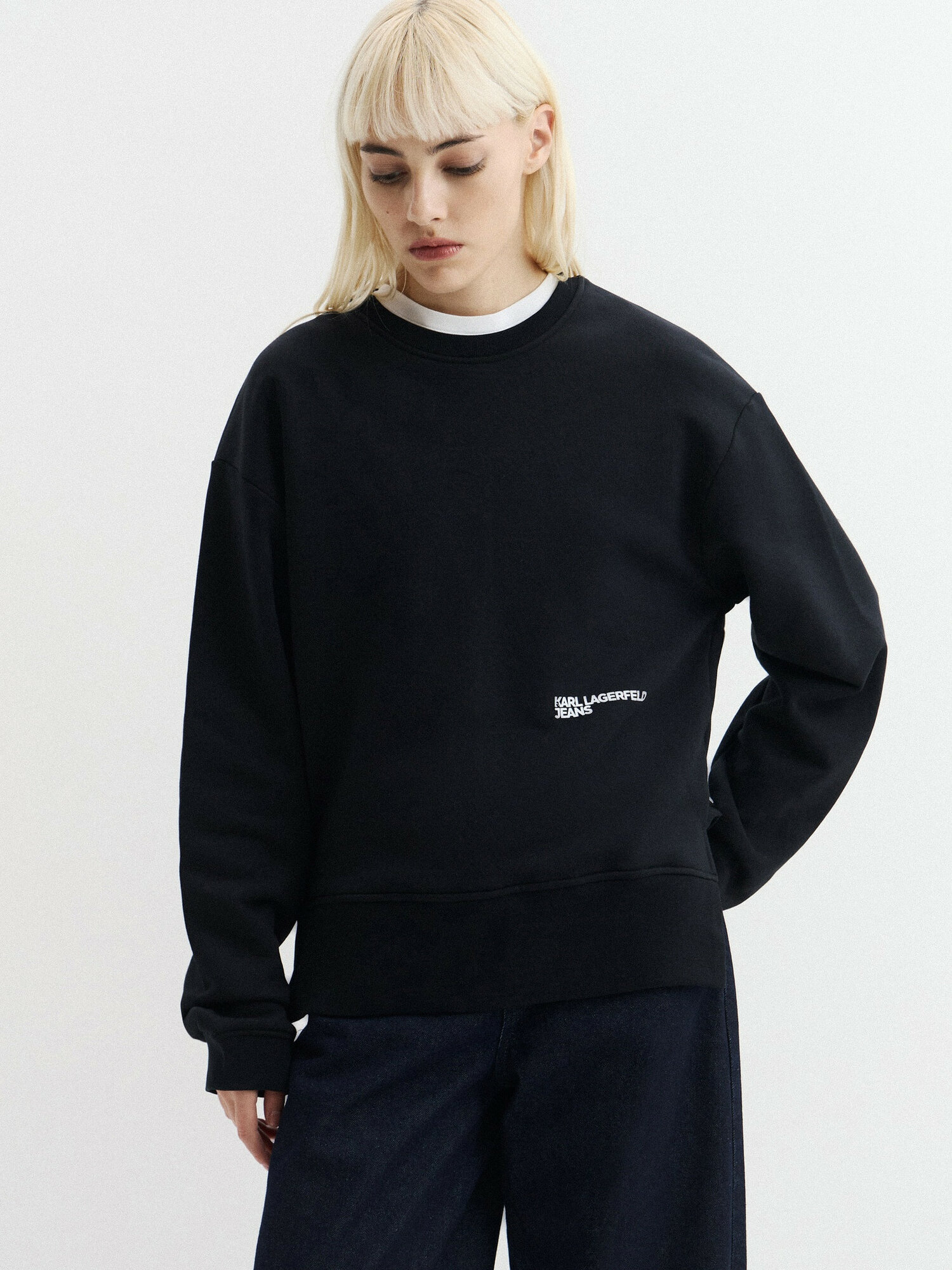 Свитшот KARL LAGERFELD JEANS, размер L, , черный