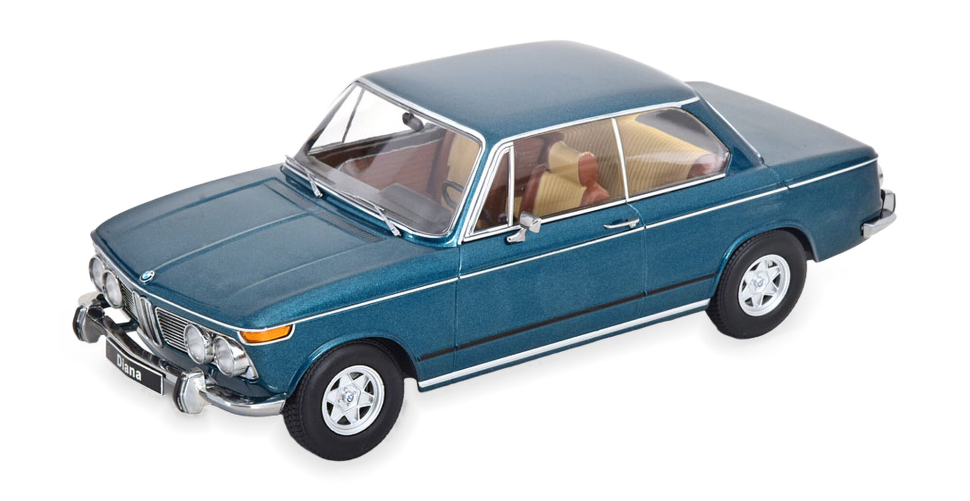 Модель коллекционная KK-SCALE Bmw 2002 ti diana 1970 turquoise-metallic