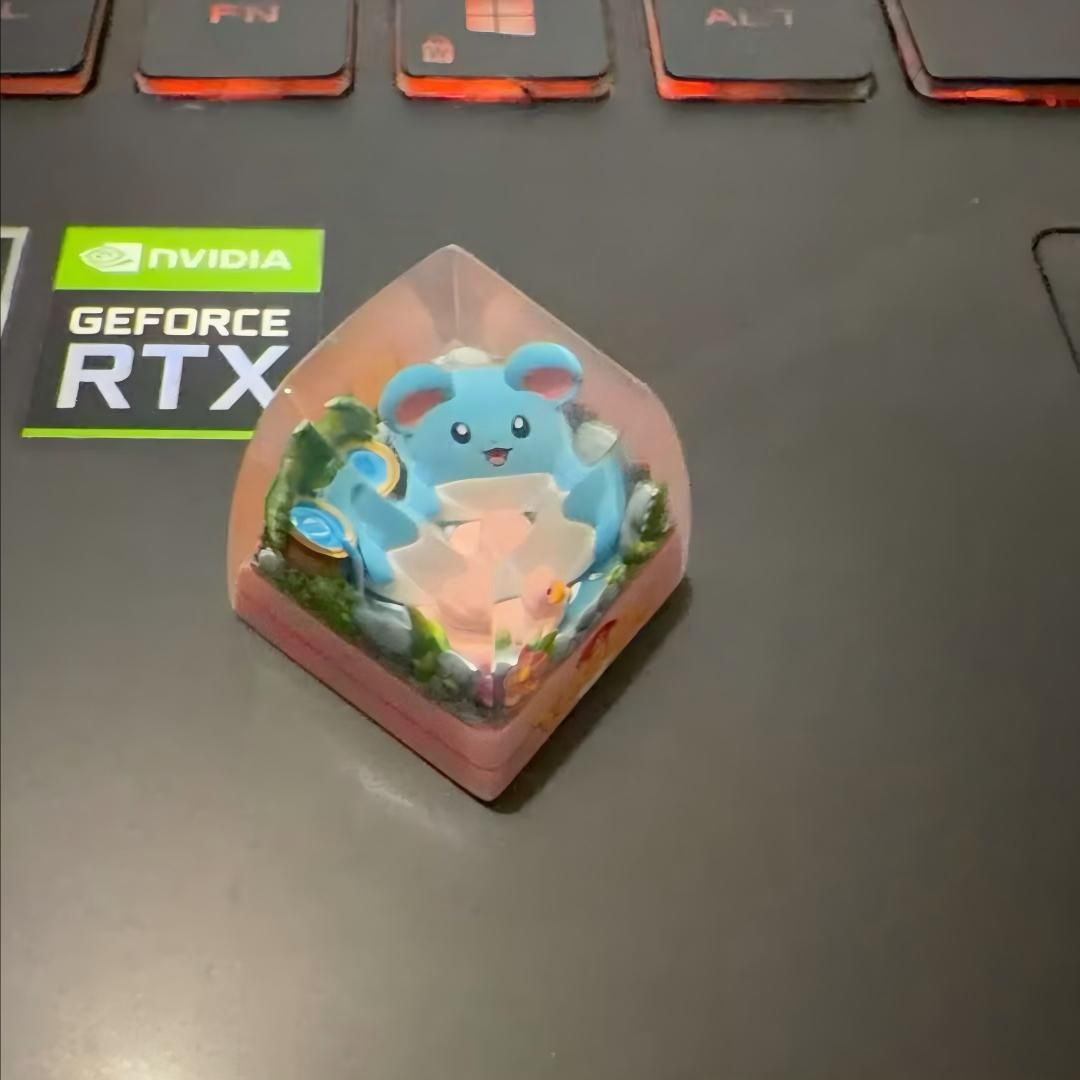 Marill(Марилл) , Pokemon, кейкап Esc для механической клавиатуры, арт-кейкап из смолы 1U, украшение клавиатуры, подарок девушке и геймеру, 1 шт.