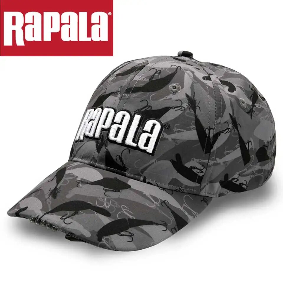 RAPALA кепка рыболовная черная камуфляж RLEDH