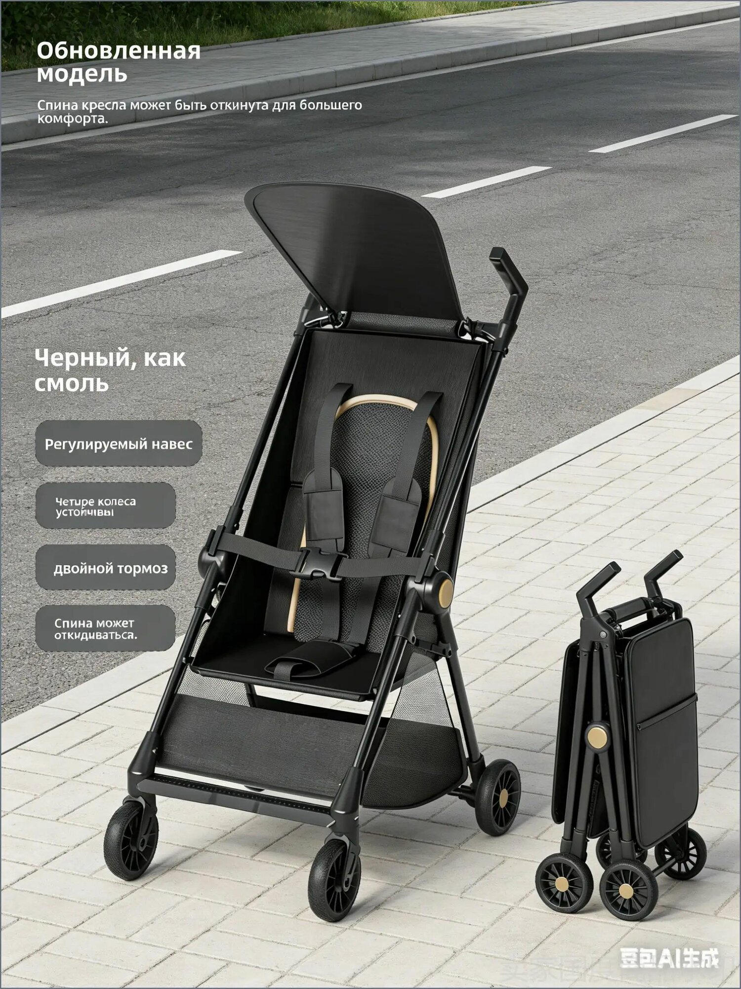 Коляска трость складная прогулочная Kari