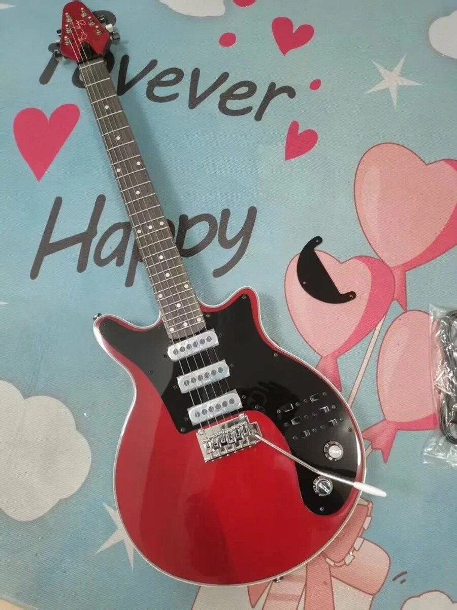 Электрическая гитара Brian May Style, палец из розового дерева, виолончель с персиковым сердцем