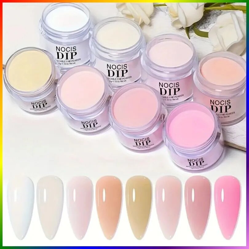 Гель-пудра для покрытия ногтей , малиновая, 8шт, 80 г, Дип-пудра, DIP Powder