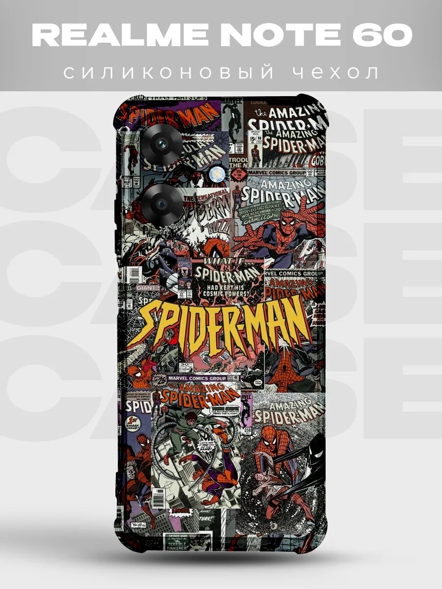 Чехол на Realme Note 60/60X Человек-паук комикс spider man м