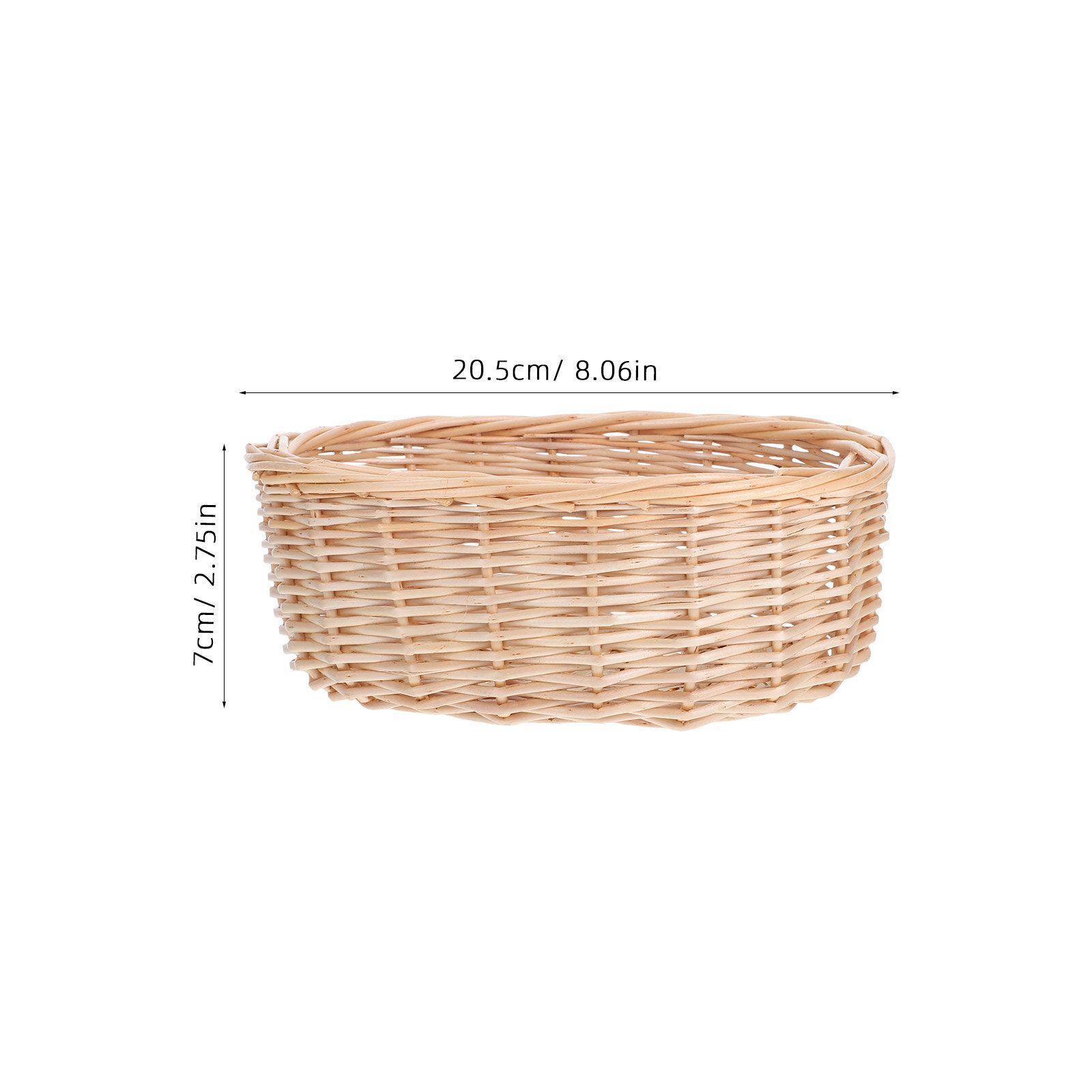 Корзина Для Пикника Из Ротанга 20.50X15.60X7.00Cm Стильный Дизайн Большой Объем Легкая В Уходе И Переноске