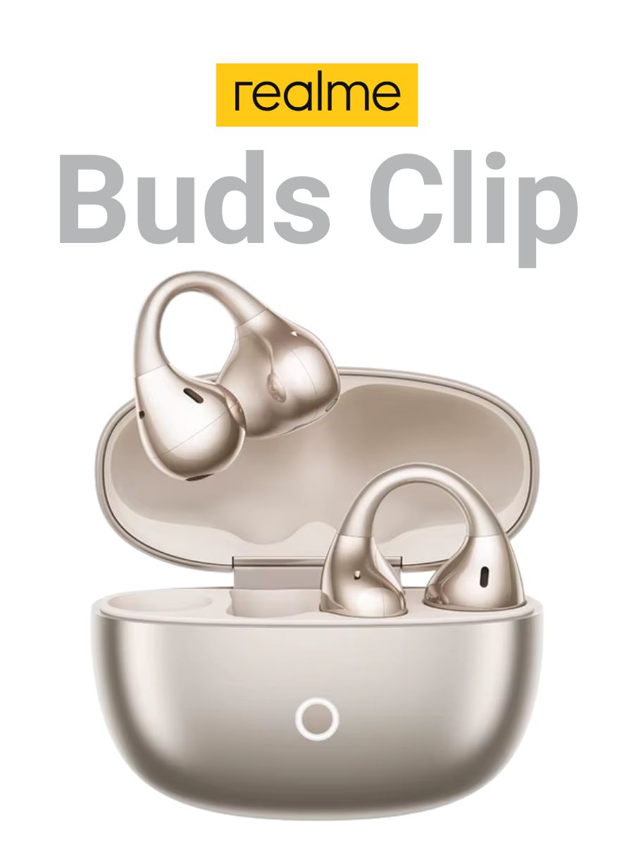 Realme Buds Clip наушники клипсы беспроводные для телефона, айфон и андроид, TWS, спортивные, с микрофоном и шумоподавлением, блютуз, вкладыши