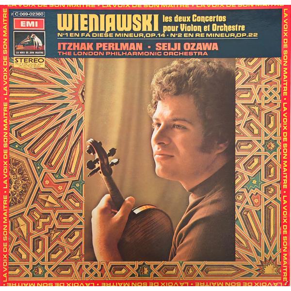 Винтажная виниловая пластинка WIENIAWSKI - CONCERTO № 1 OP. 14, CONCERTO № 2 OP. 22 POUR VIOLON ET ORCHESTRE (ITZHAK PERLMAN)