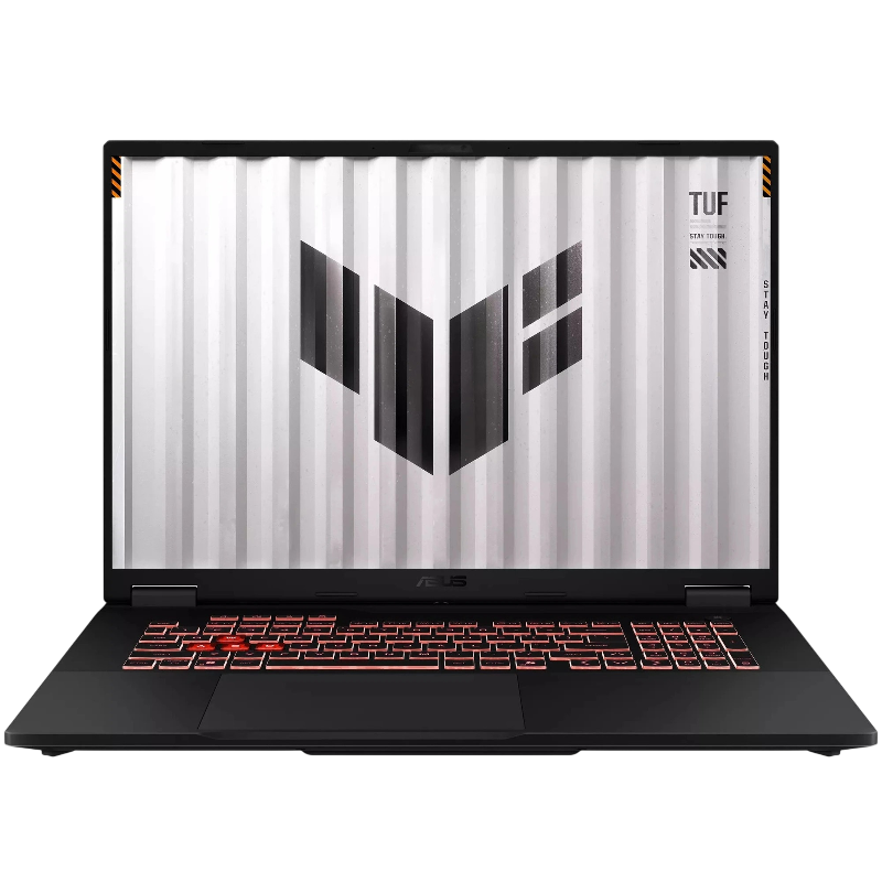 Ноутбук ASUS TUF A18 FA808PP-S8034 18"(1920x1200 (матовый, 144Hz) IPS)/AMD Ryzen 9 8940HX(2.4Ghz)/16384Mb/512PCISSDGb/noDVD/Ext: nVidia GeForce RTX 5070(8192Mb)/Cam/BT/WiFi/90WHr/war 1y/2.7kg/Jaeger Gray/DOS 90NR0MG1-M001D0