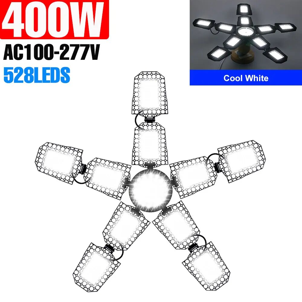 Светодиодная лампа 400 Вт для гаража A 400W Cold White