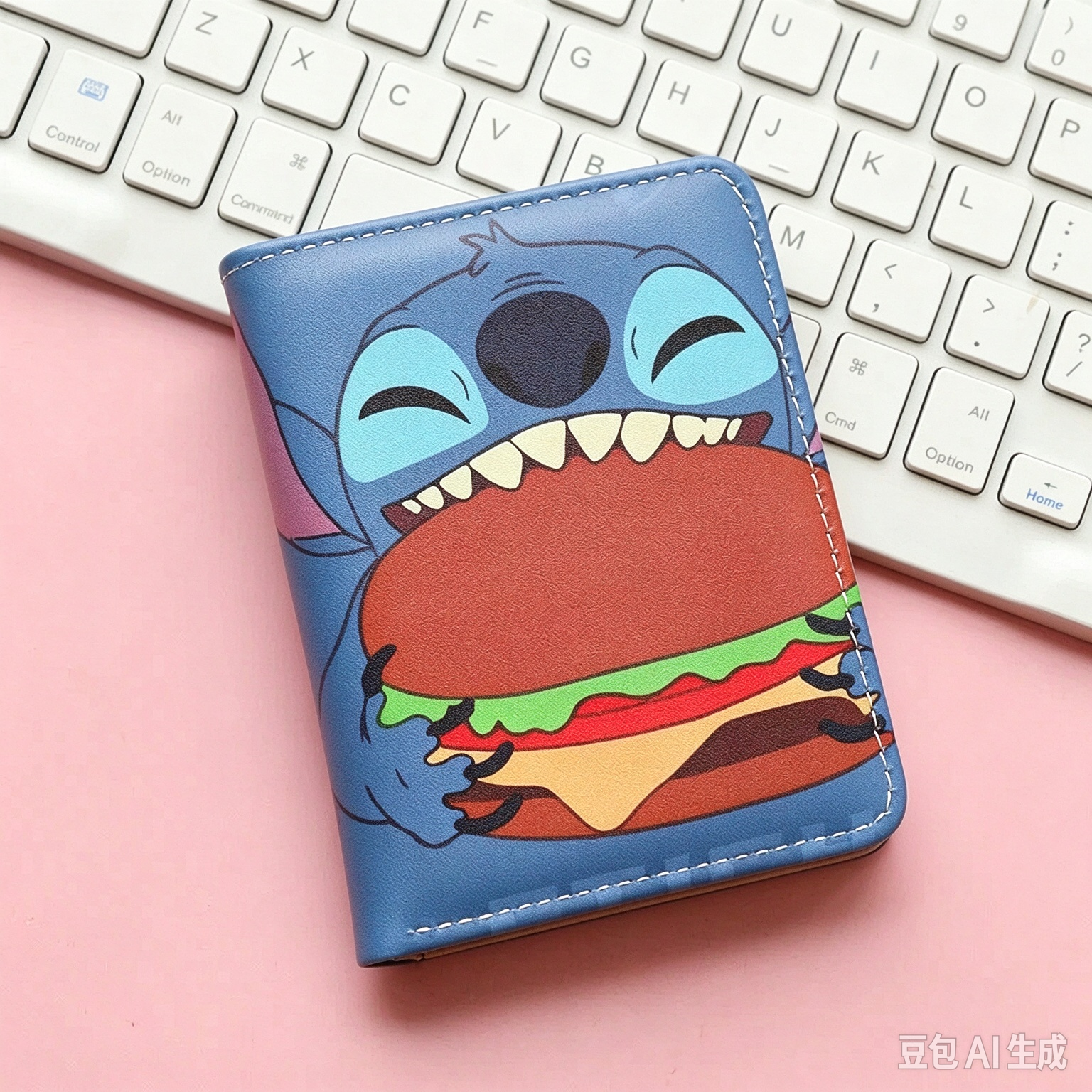 Складной кошелек Disney Stitch (Стич), мягкое портмоне, отделения для карт и монет, подарок для детей