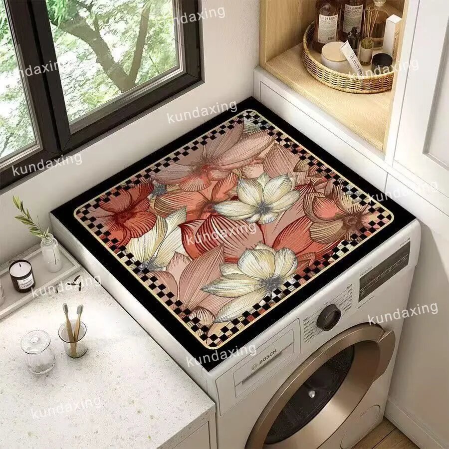 Forseon Коврик 60x60 см художественная печать красный, темно-розовый