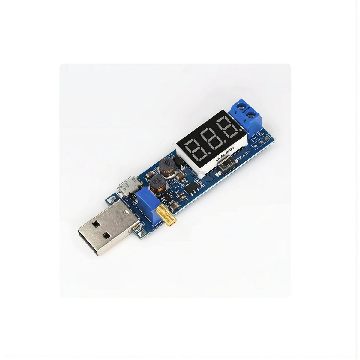 Компактный модуль стабилизатора повышающего напряжения DC-DC USB с интерфейсом MICRO для преобразования 5В в 3.3В 9В 12В 24В с дисплеем для экспериментов, Интерфейс MICRO / Другое