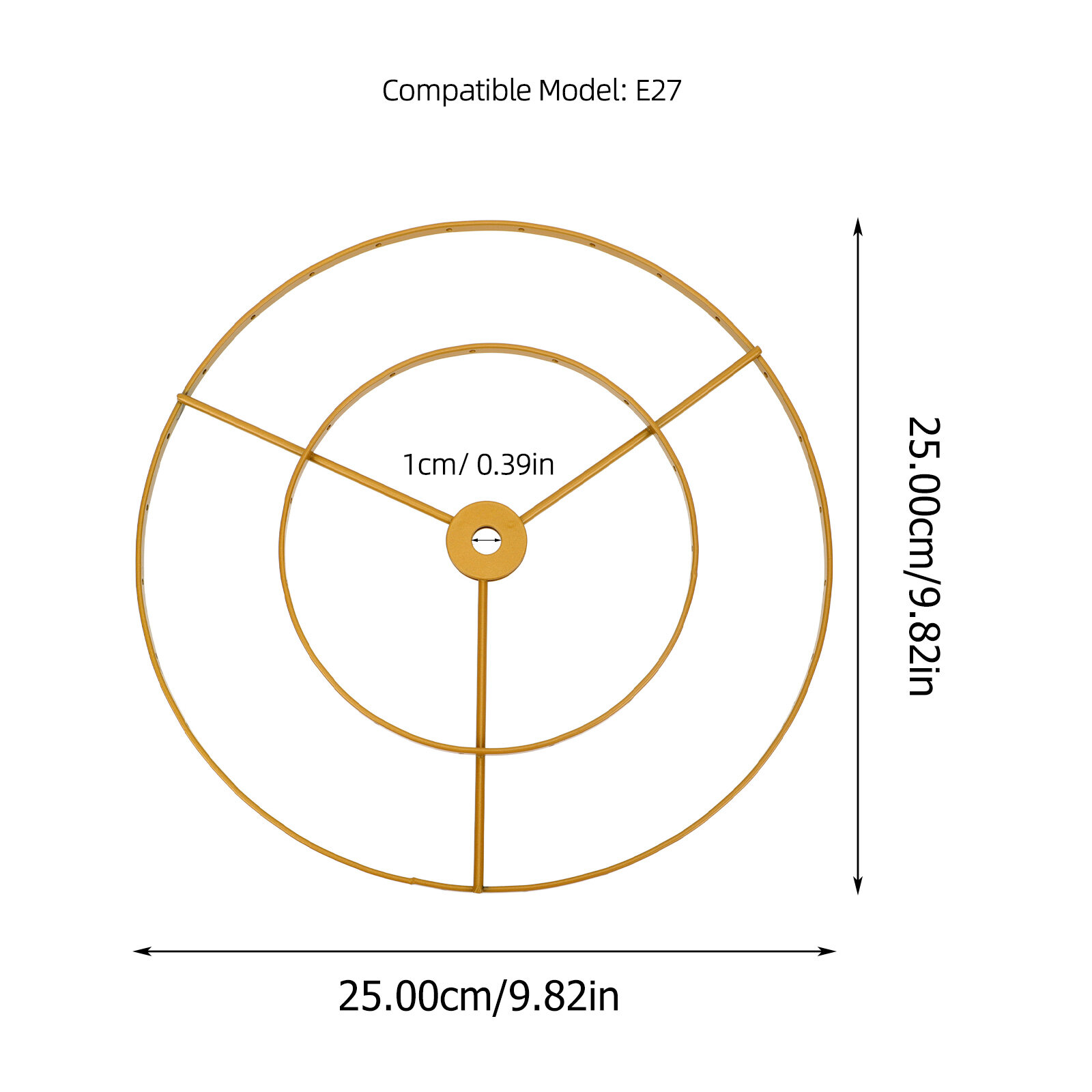 Каркас Для Лампы Хрустальной Люстры Прочный Железный Арт E27 25.00X25.00X1.50Cm