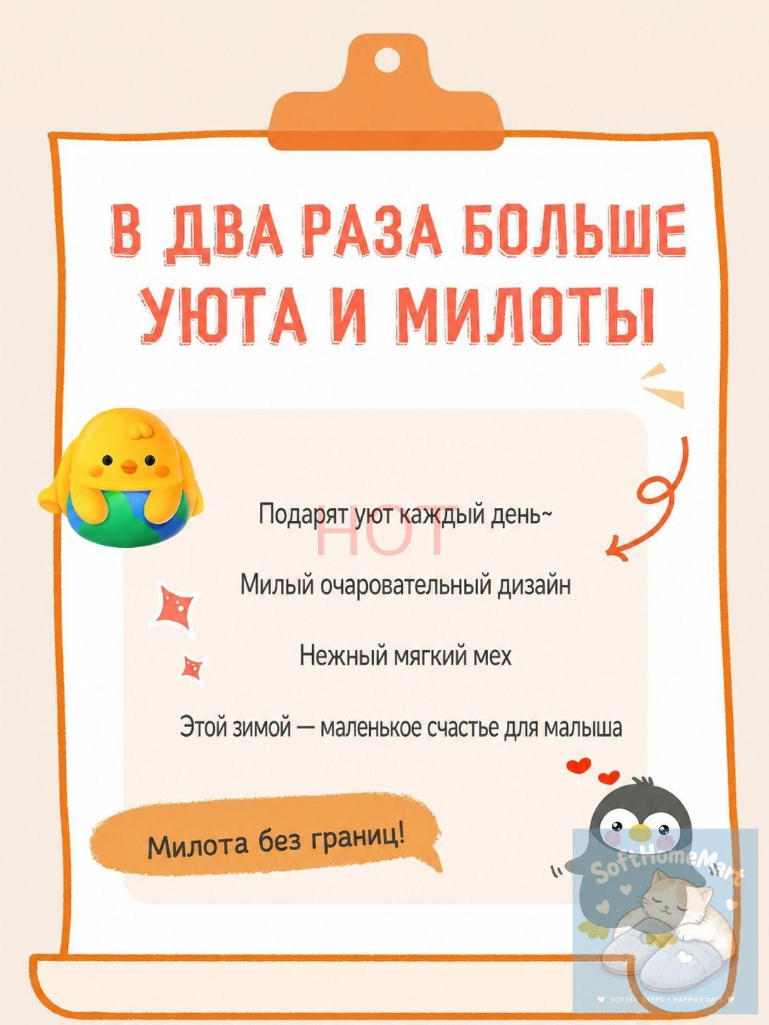 Тапочки, размер Внутренняя длина 24 см, пыльная роза — фото 1