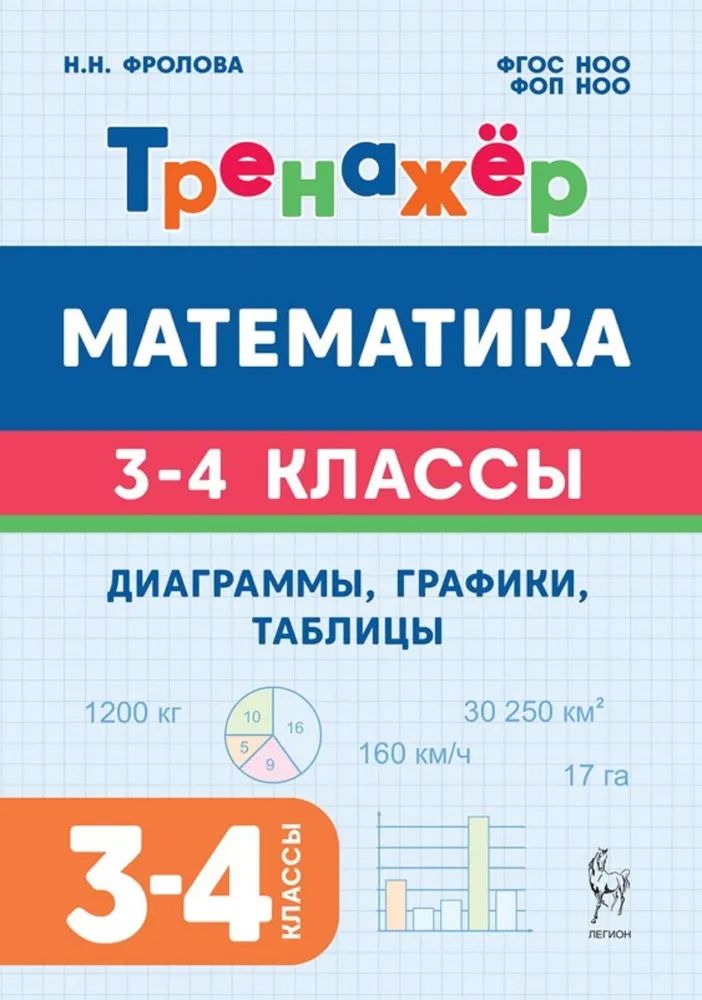 Фролова Н. Н. Математика Диаграммы, графики, таблицы 3-4 класс Тренажер "Легион"