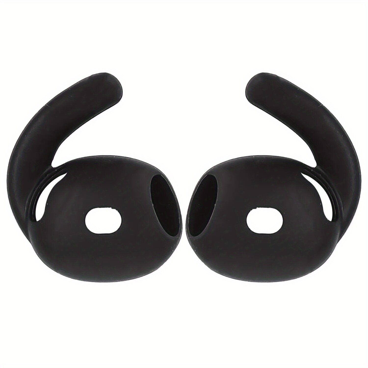 Накладки на наушники и противоскользящие крючки для AirPods 4, черные, 1 пара