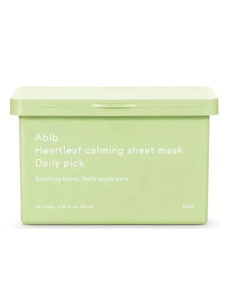 Набор успокаивающих масок Abib Heartleaf Calming Sheet Mask Daily Pick, 30 шт