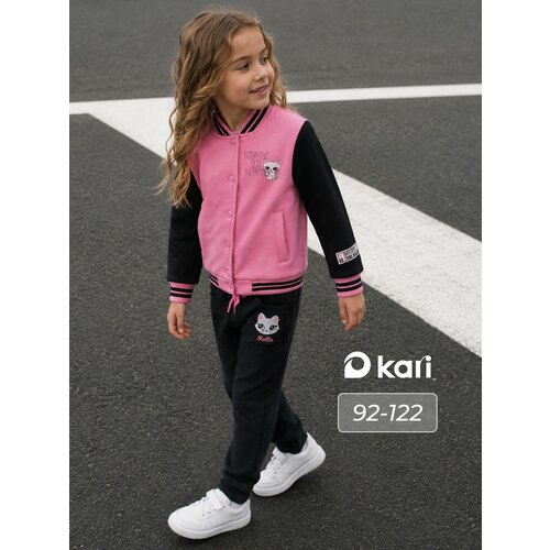 фото Бомбер kari kids осень-зима 2026, размер 5-6, черный