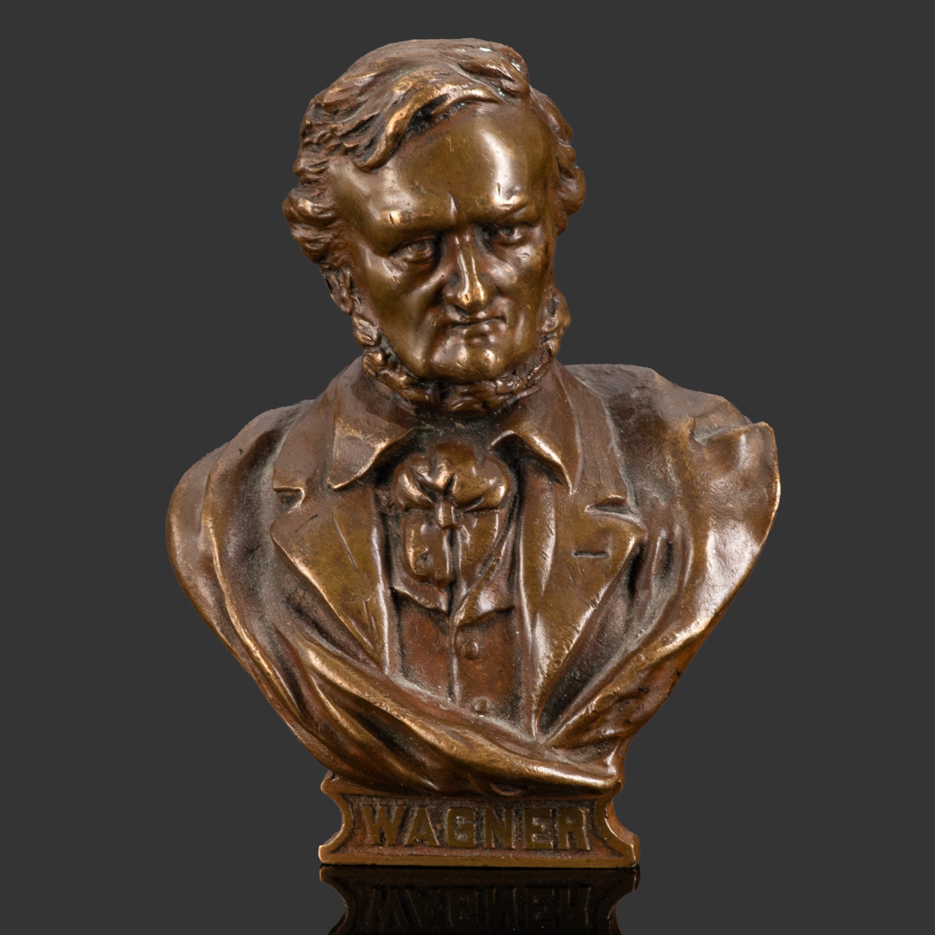 Бюст Рихарда Вагнера, фабрика "J. Kalmar", бронза, литье, Австрия, 1890-1920 гг.