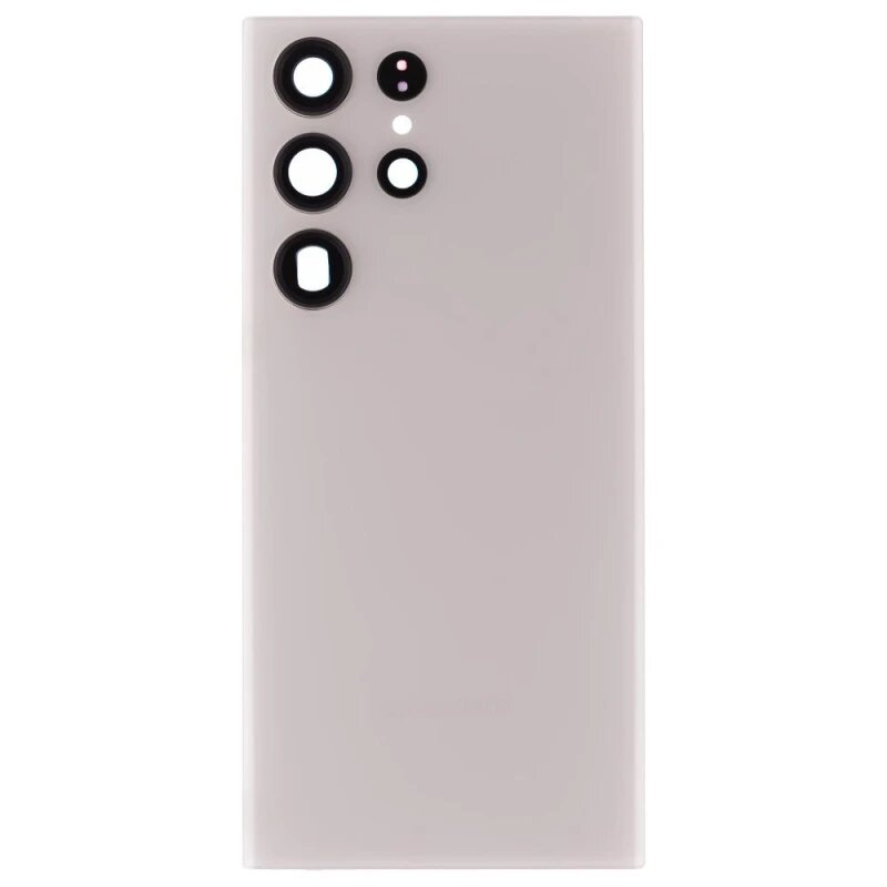 Задняя крышка для Samsung S918 Galaxy S23 Ultra (белый) (в сборе со стеклом камеры) (ORIG100)
