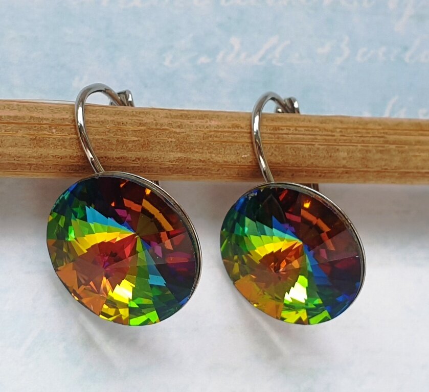 Серьги Секреты вдохновения, кристаллы Swarovski