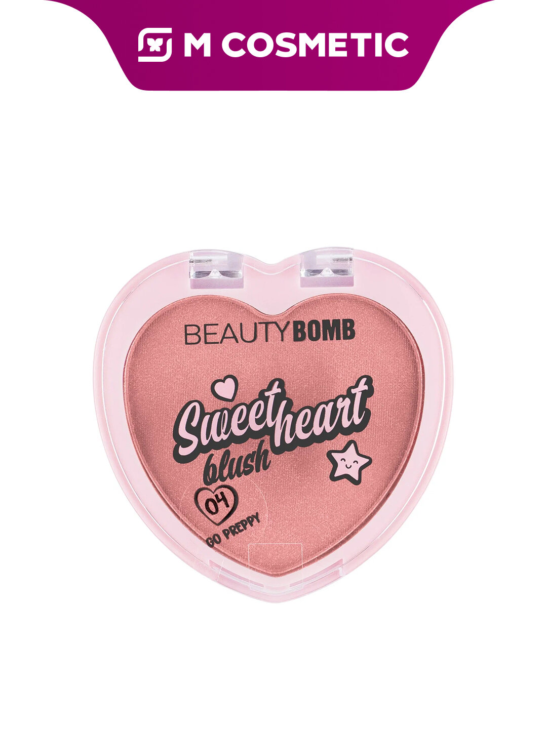 Румяна BEAUTY BOMB Blush Sweetheart, персиково-розовые, сатиновый финиш