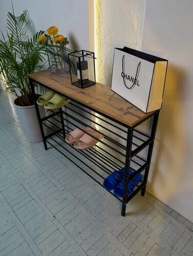 Изображение товара Обувница, этажерка для обуви в прихожую из металла