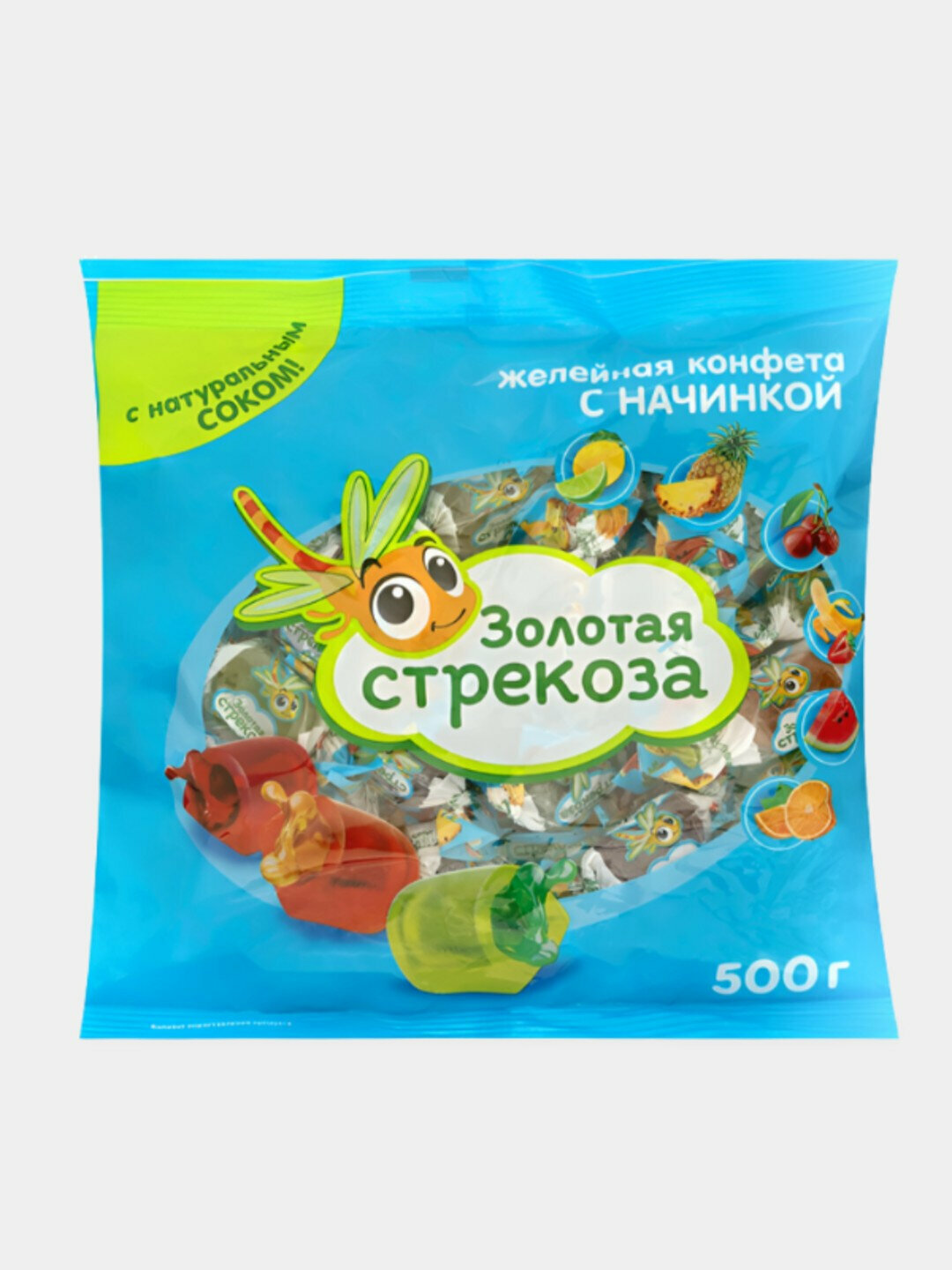 Желейные конфеты Яшкино, Золотая стрекоза, 500 г
