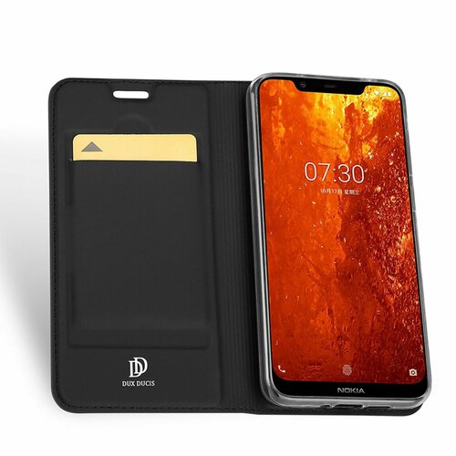 фото Чехол-книжка mypads для nokia x7 / 7.1 plus / nokia 8.1 с мульти-подставкой застёжкой и визитницей черный