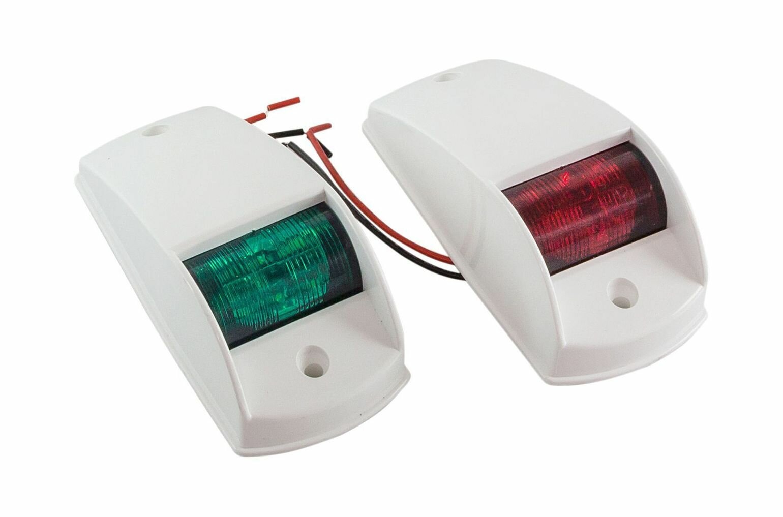 Огни ходовые светодиодные, белый корпус, комплект