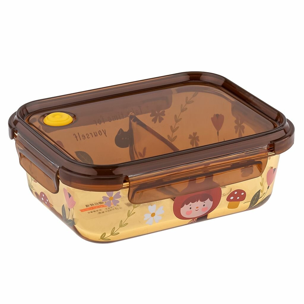 Контейнер стеклянный Машины мечты два отделения 950мл