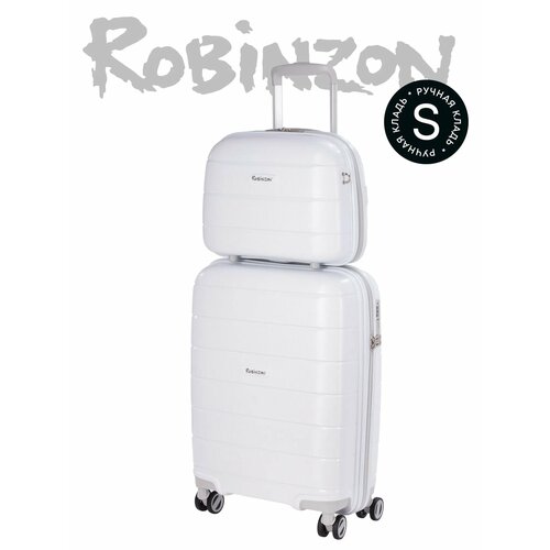 Чемодан Robinzon, размер S, белый